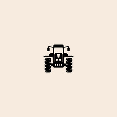 Tractor icon flat vector design. 