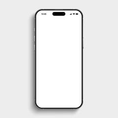 Smartphone mockup, 3D mobile phone device front view for ui ux presentation, high quality smart phone mockup with shadow, realistic smart phone isolated