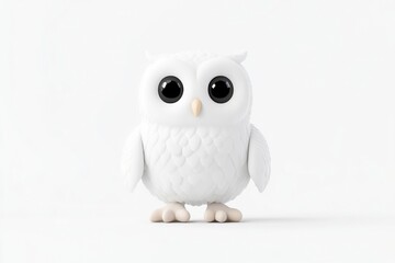 Obraz premium Cute white owl figurine