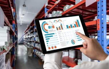 Business data dashboard provide business intelligence analytic for marketing strategy planning...