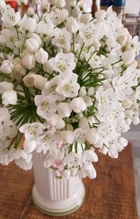 Bouquet de fleurs d'Ail de Naples