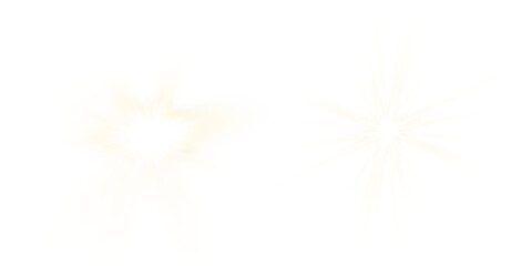 Vector transparent sunlight with sun glare. Overlay, Sun rays and glare, Sun, sunrays, light transitions, lens flare, light leaks and glare in PNG format. PNG sunlight flare. Golden flash and glare.