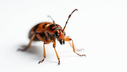Close-up of a single insect on pure white background, nature, exoskeleton