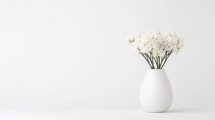 Fototapeta premium Simple white flowers in a vase (4)