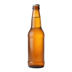 Cold Beer Bottle on Black Background