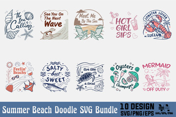 Summer Beach Doodle Tshirt Design. Summer Citrus Harvest Set. Hand drawn illustrations with branches of lemons, orange, olive, fruits. Amalfi coast sketch doodles for wedding invitations, posters