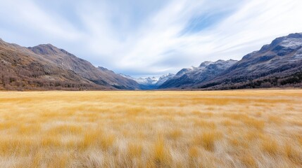 Golden Meadow Valley Scenery