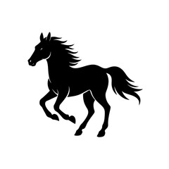 Horse Galloping Silhouette Two