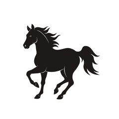 Horse Galloping Silhouette One