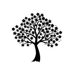 Cherry Blossom Tree Silhouette 1