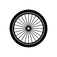 Bicycle Wheel Detail Silhouette