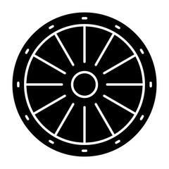 Obraz premium Wood Shield Icon
