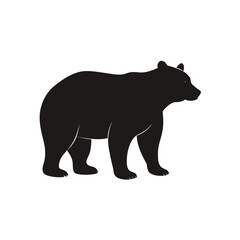Fototapeta premium Bear Standing Silhouette