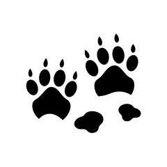 Snow Footprints Animal Silhouette