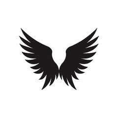 Obraz premium Angel Wings Flying Silhouette
