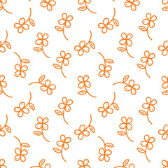 textile design with small flowers pattern image
