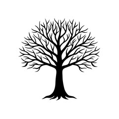 Bare Branch Tree Silhouette Art