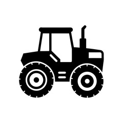 Tractor Farming Equipment Silhouette