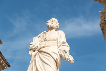 Estatua de la Catedral de Ortigia, Siracusa, Sicilia