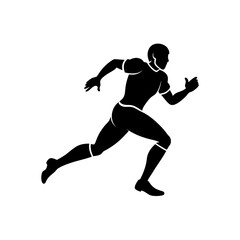 silhouette of a man running