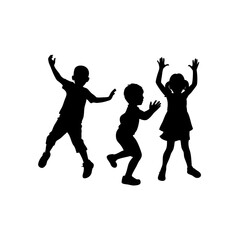 Obraz premium jumping people silhouettes