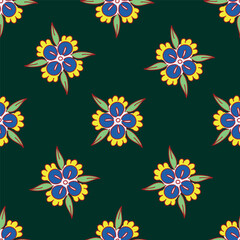 textile design with small flowers pattern image