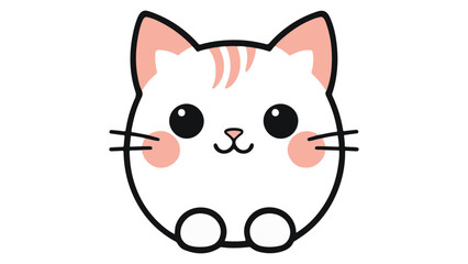 simple cute little cat icon vector illustration