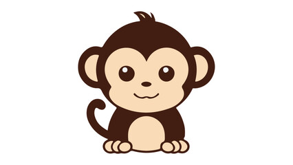 Cute Cartoon Monkey Character Illustration for Kids and Fun Design Projects