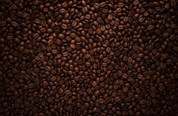 Roasted Coffee Beans Aromatic, Dark, Rich, Brown, Caffeine, Energy, Beverage, Texture, Background