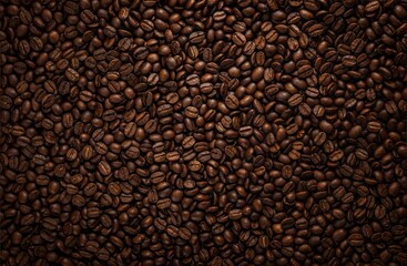 Roasted Coffee Beans Rich Aroma, Dark Brown, Caffeine, Beverage, Energy