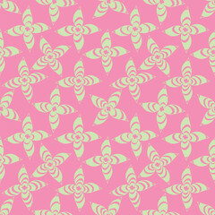 Modern colorful tropical floral pattern. Cute botanical abstract contemporary seamless pattern. Hand drawn unique print