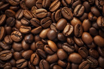 Fototapeta premium Roasted Coffee Beans Aromatic, Dark, Rich, Brown, Caffeine, Energy, Beverage, Gourmet, Brewed, Beans