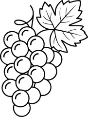 Grapes Vector Silhouette | Vineyard, Fruit Bunch and Design Grapes Silhouette Set | Fruit, Vine and Nature Vector Icons