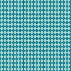 Seamless green argyle pattern, diamond and harlequin geometric pattern. Vector decorative ornamental checkered rhombus background