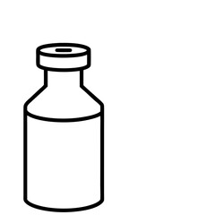 glass bottle isolated on white