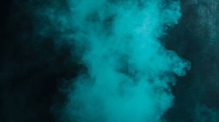 Teal Smoke Abstract Background.