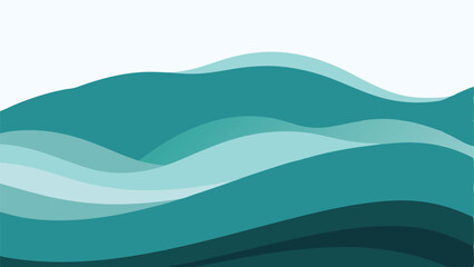 Stylized Sea Wave Background Design.
