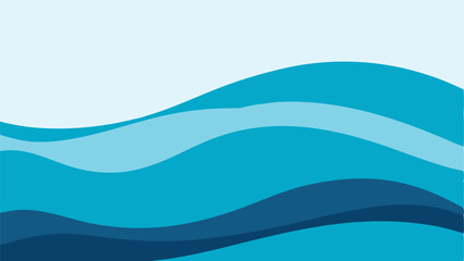 Stylized Sea Wave Background Design.
