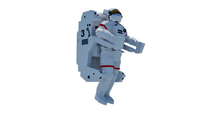 Fototapeta premium Astronaut and propulsion suit isolated