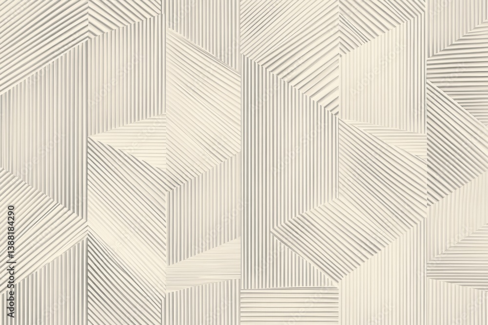Poster Elegant pattern of fine parallel lines creating a subtle optical illusion in soft monochrome shades for modern decor