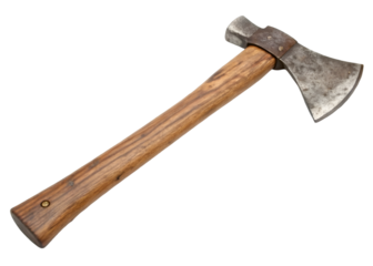 Axe isolated on transparent background Generative Ai.
