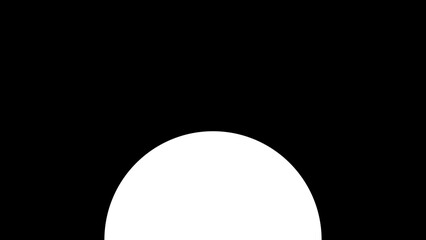 Filled black rectangular shape with a circular concave section on one side.