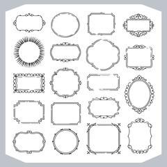Ornamental Decorative Frames and Calligraphic Label Collection for Vintage Designs