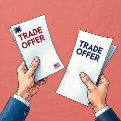 US-EU trade talks shown via symbolic offer exchanges