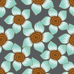 seamless floral pattern. beautiful watercolor flower pattern. vector illustration of watercolor textured abstract art textile flower design