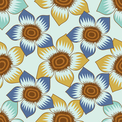 seamless floral pattern. beautiful watercolor flower pattern. vector illustration of watercolor textured abstract art textile flower design