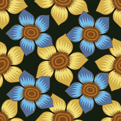 seamless floral pattern. beautiful watercolor flower pattern. vector illustration of watercolor textured abstract art textile flower design