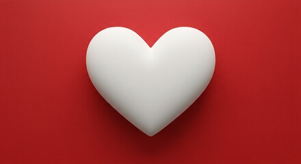 Pure White Heart, Crimson Embrace AI Generated