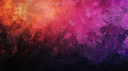 Fototapeta premium Stunning gradient of glowing oranges transitioning into bold pinks and dark purples evokes warmth and depth, creating an abstract representation of a fiery sky