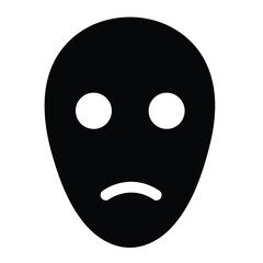 Fototapeta premium silhouette vector illustration of a Dead Eyes icon on a white background 